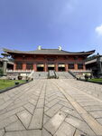 中式古建筑庙宇庄严景象