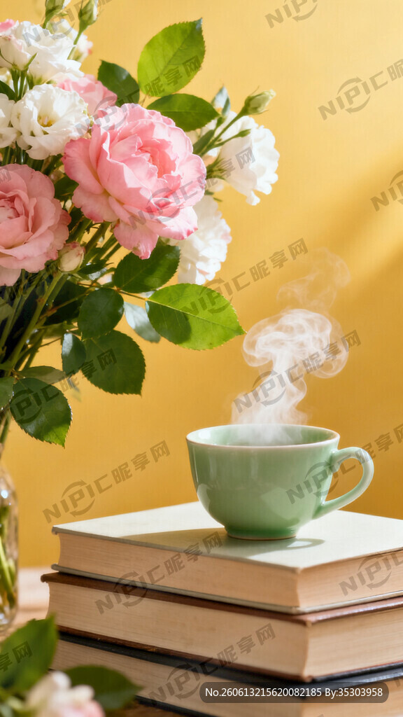这张图片展现了一束娇艳的鲜花、
