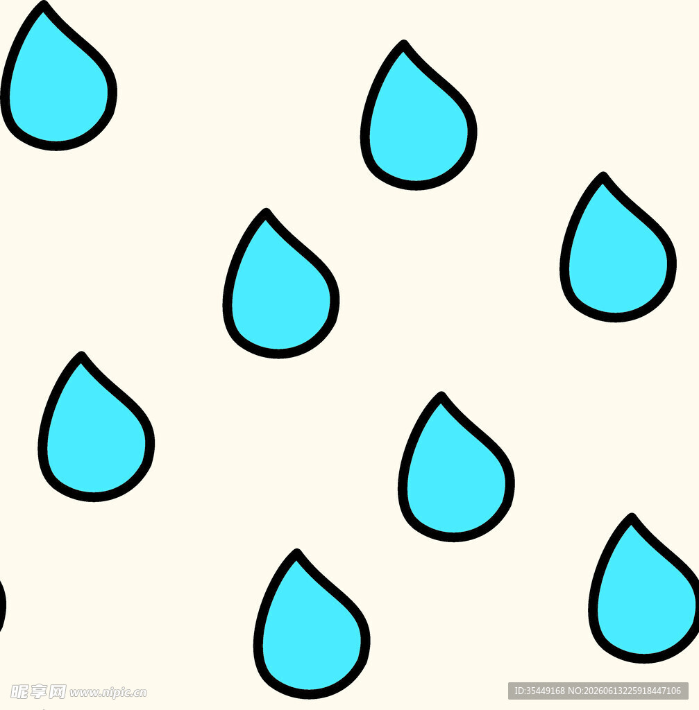 蓝色雨滴图案背景