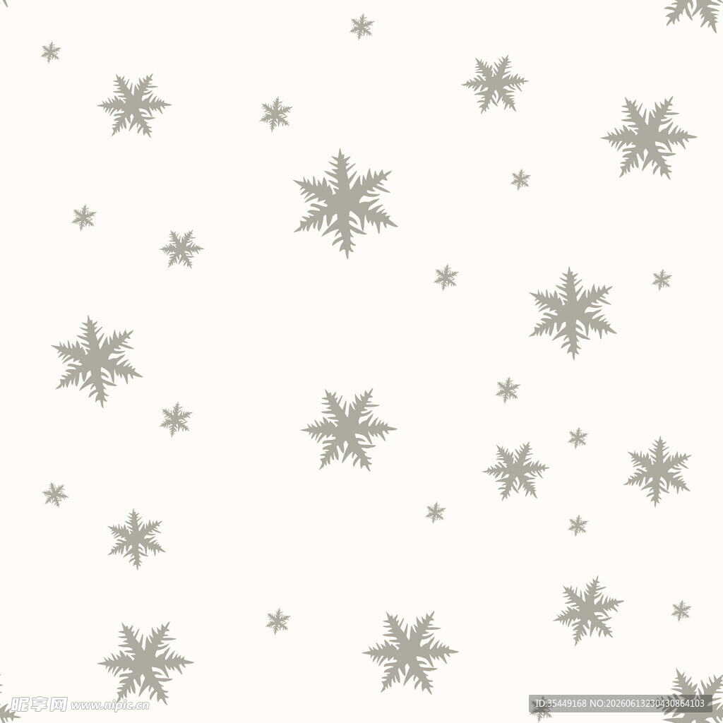 雪花无缝图案背景