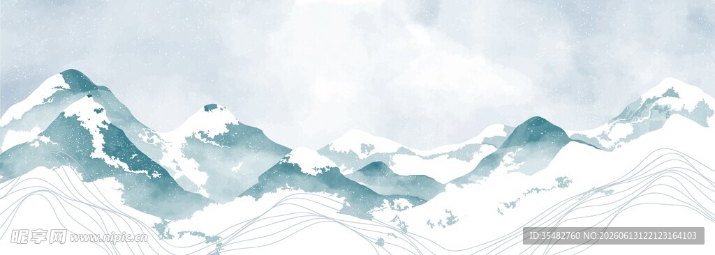 水墨山背景