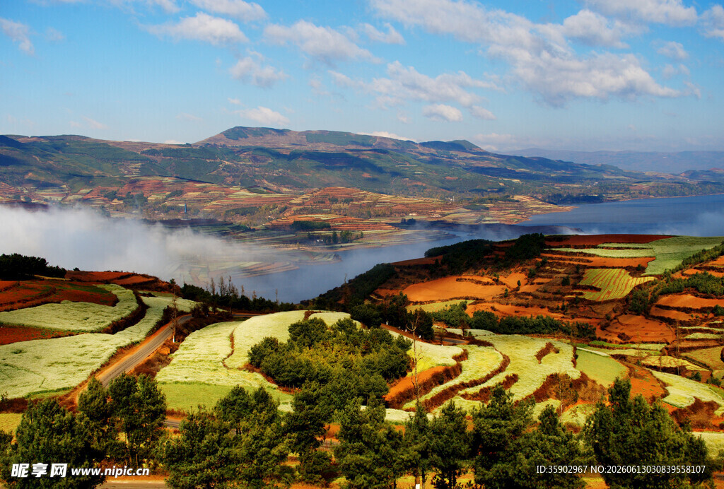 壮丽山水田园风光美景