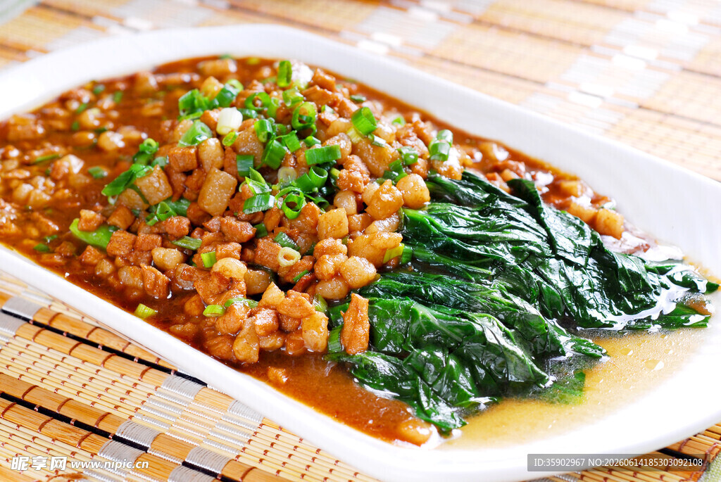 肉末菜心