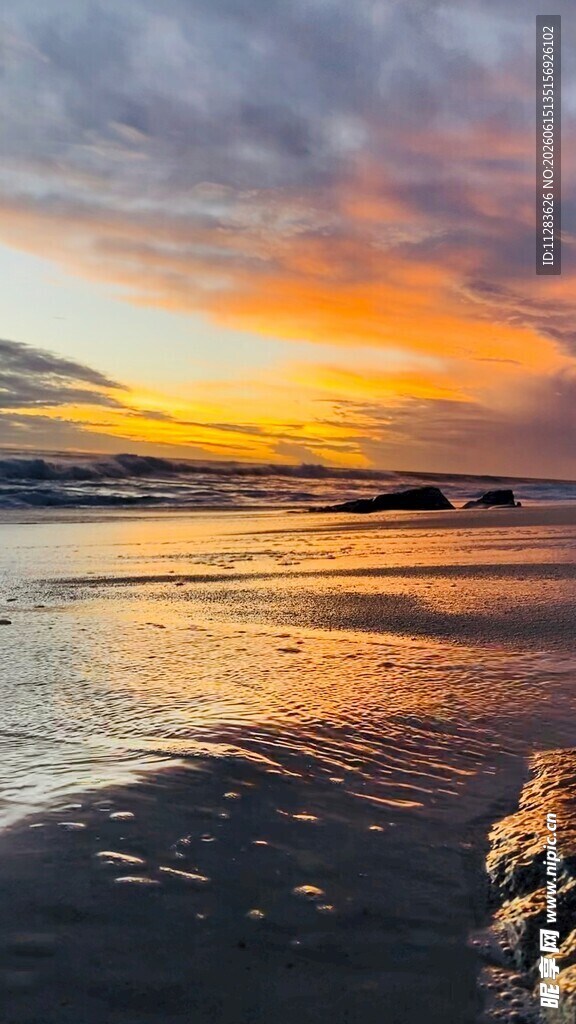 海边壮丽日落美景