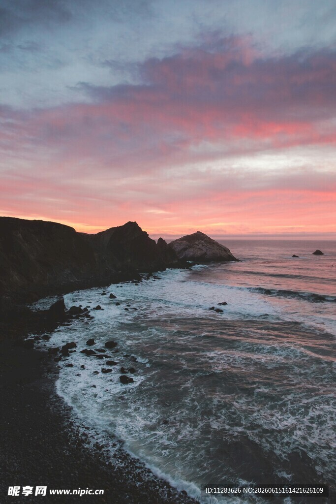 海边日暮美景