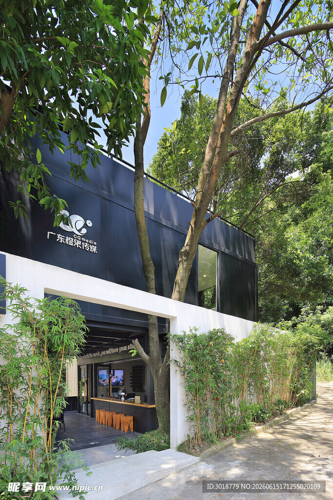 现代绿植环绕的别致建筑