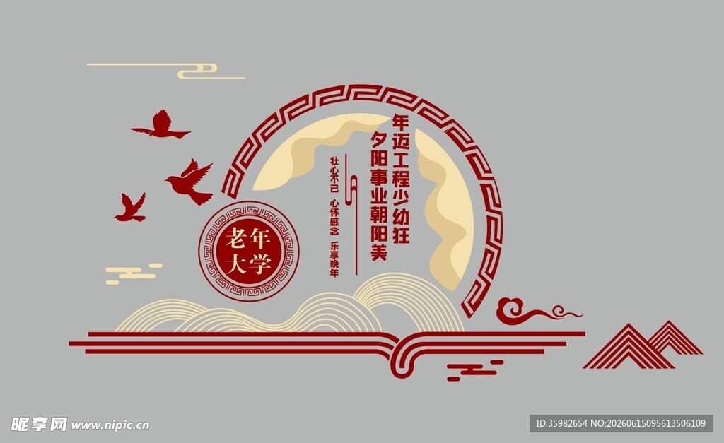 老年大学文化墙