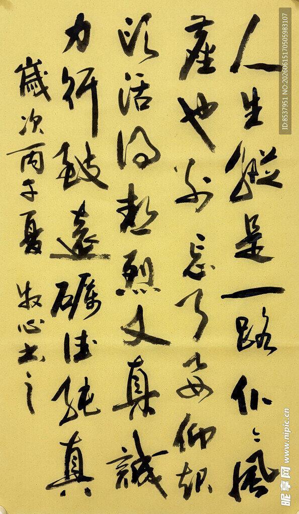 人生 杨克东书法作品
