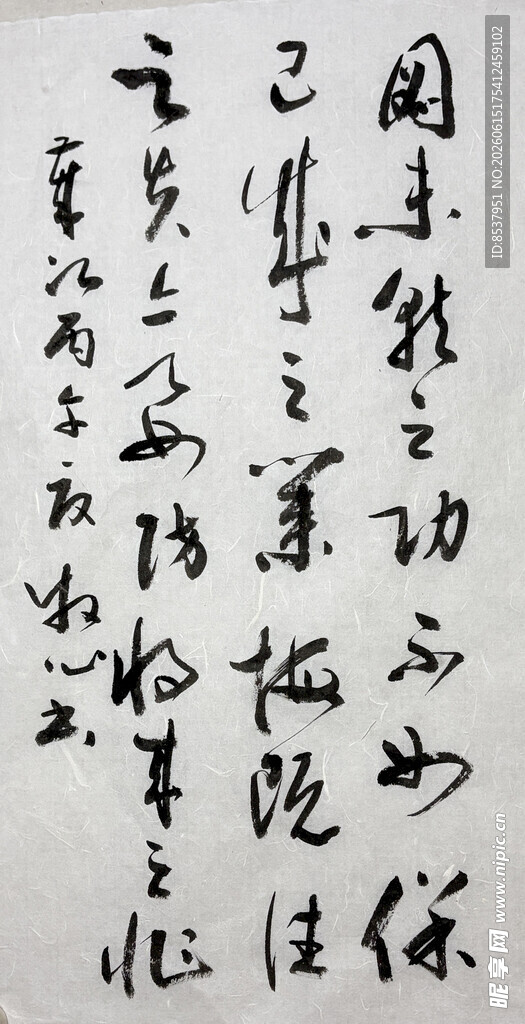 图未就之功 杨克东书法作品