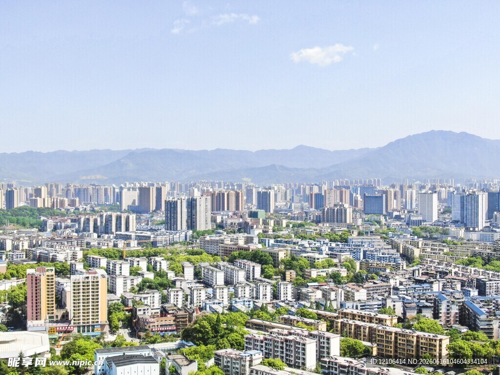 城市全景风光俯瞰图