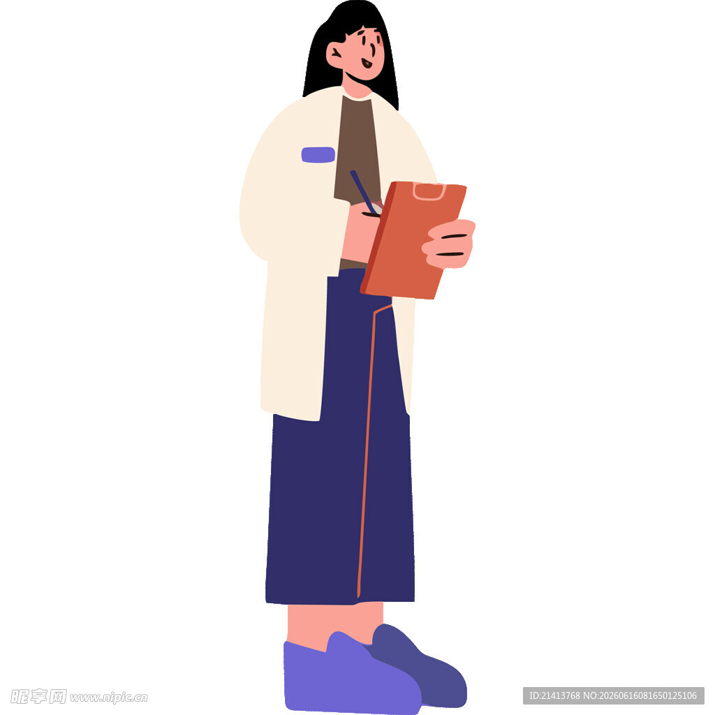 手持文件夹的职场女性