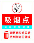 吸烟点标识牌