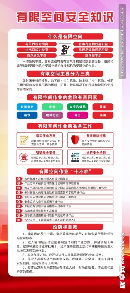 有限空间安全知识展架
