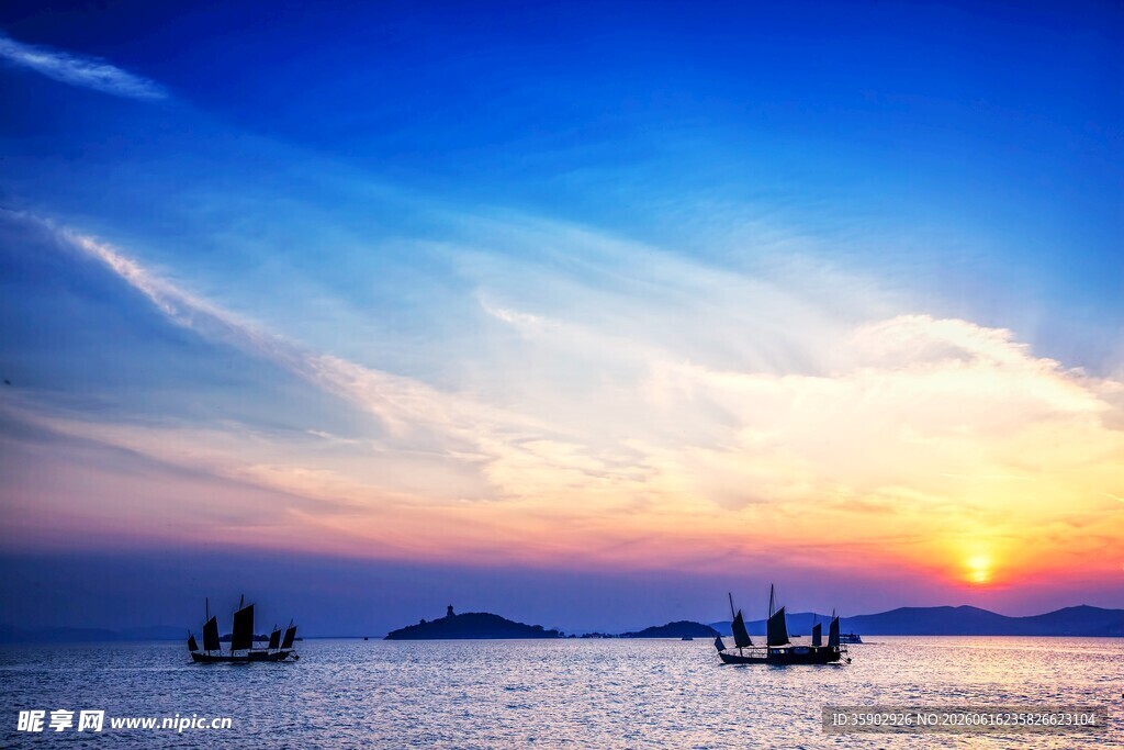 太湖夕照