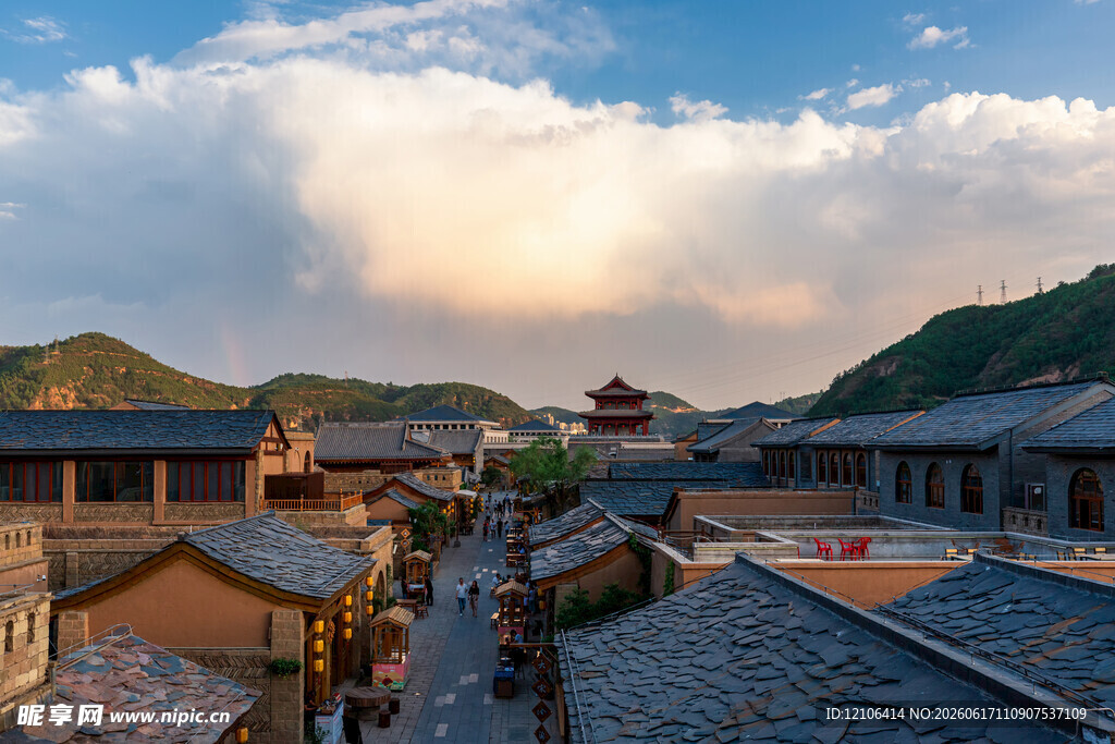 古村落屋顶风光