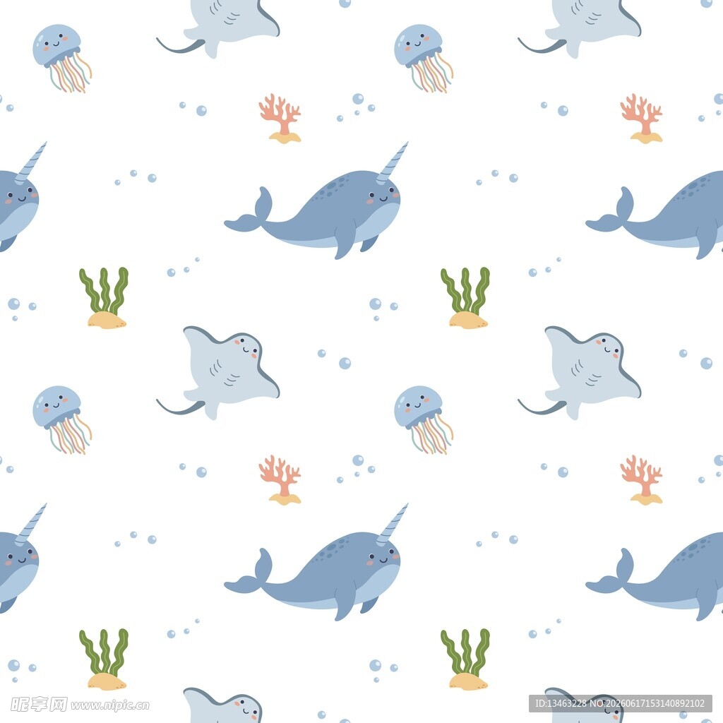 海洋生物底纹