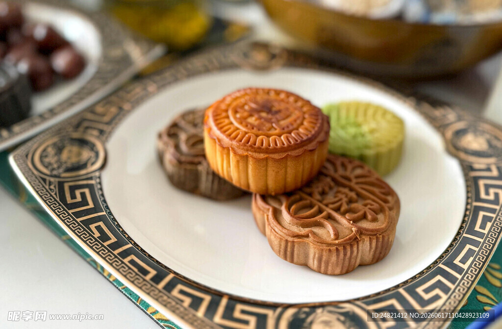 传统中式月饼与点心
