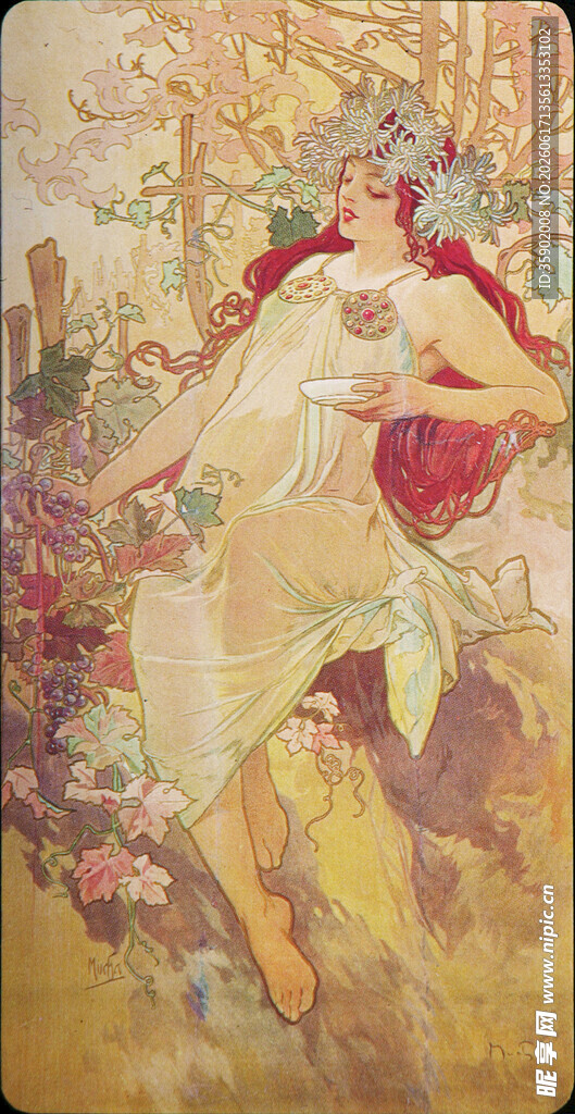 古典风格女性油画作品