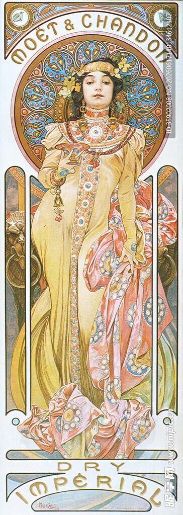 复古风格女性插画艺术