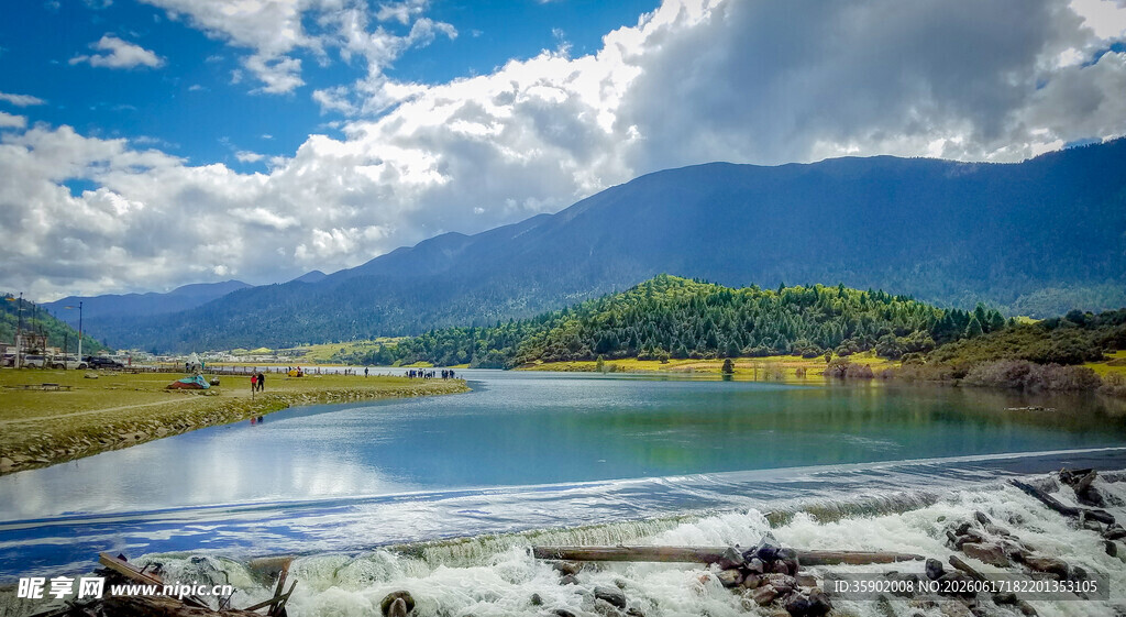 美丽山水湖景自然风光图