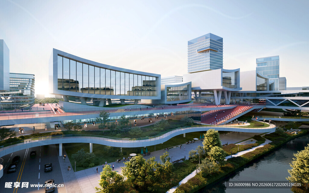 现代城市景观建筑群