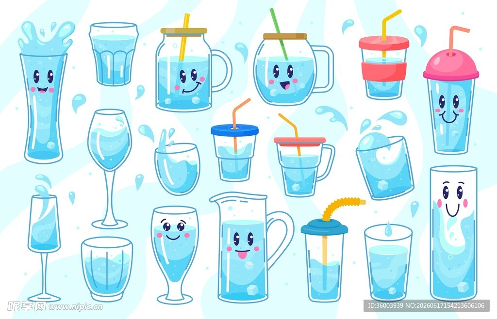 饮品卡通插画