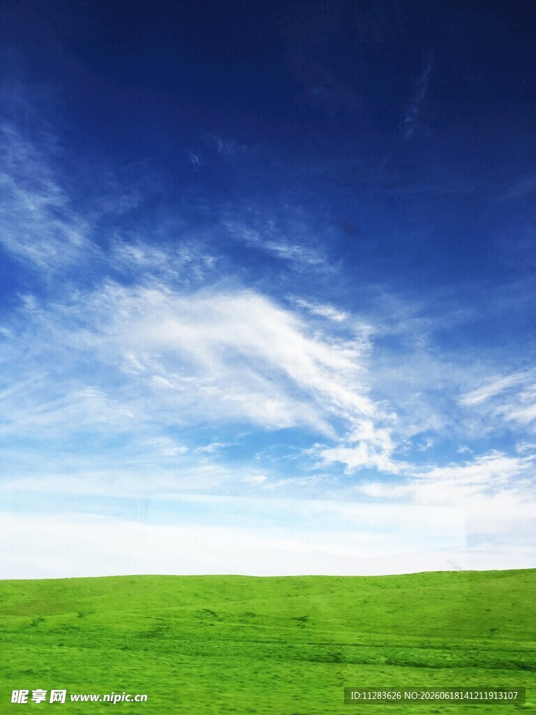 蓝天绿地自然风光美景