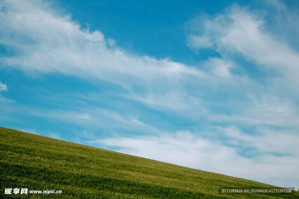 蓝天绿地美景