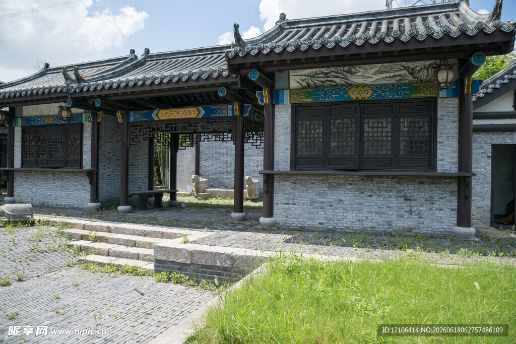 中式古建筑庭院景观