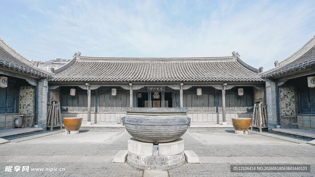 中式古建筑庭院景观