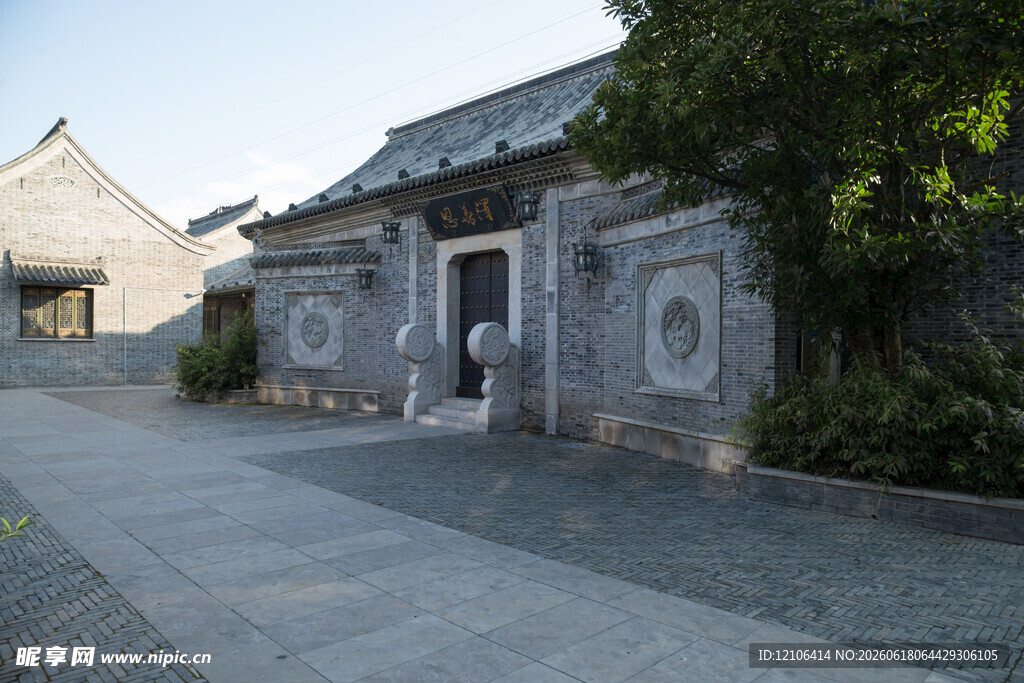 中式古宅庭院景致