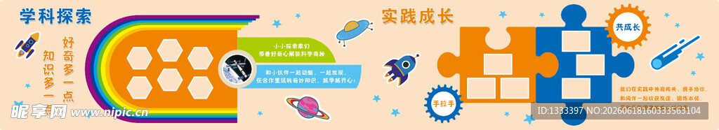 学科探索 实践成长  展板