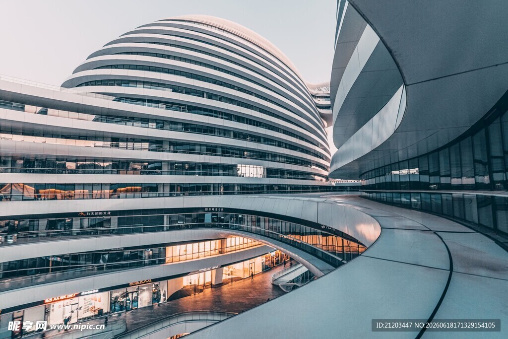 现代建筑独特外观景观