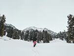 雪地中的徒步旅行者