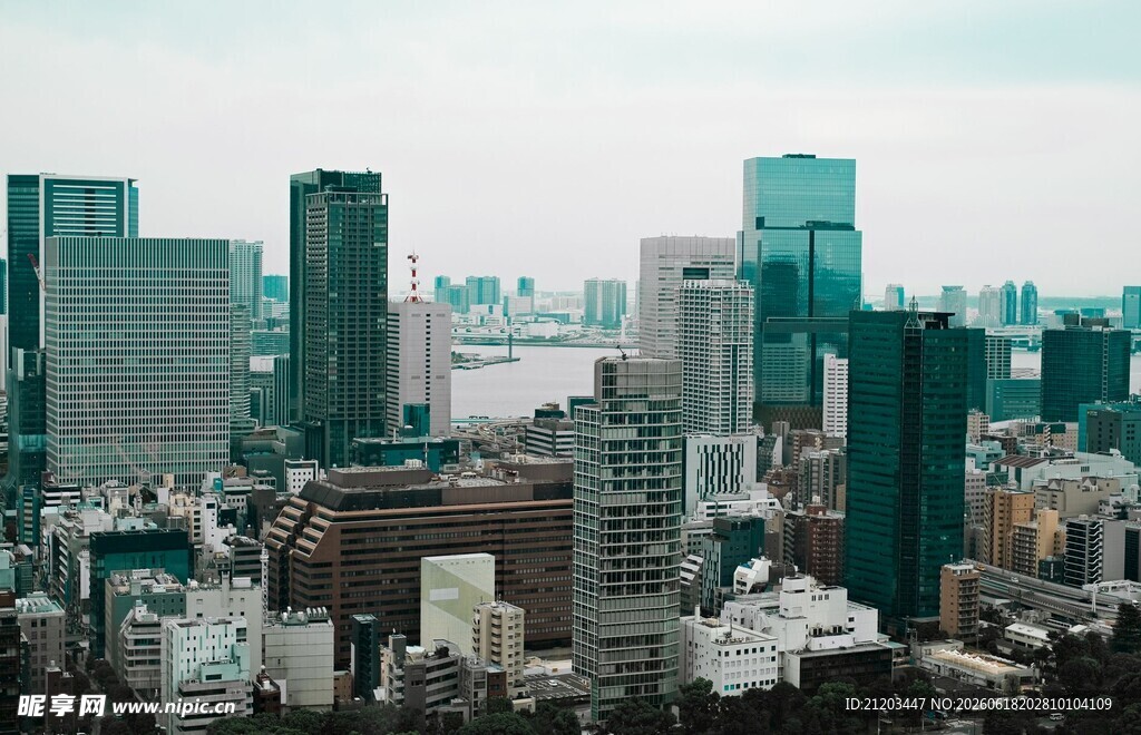 城市天际线现代高楼景观