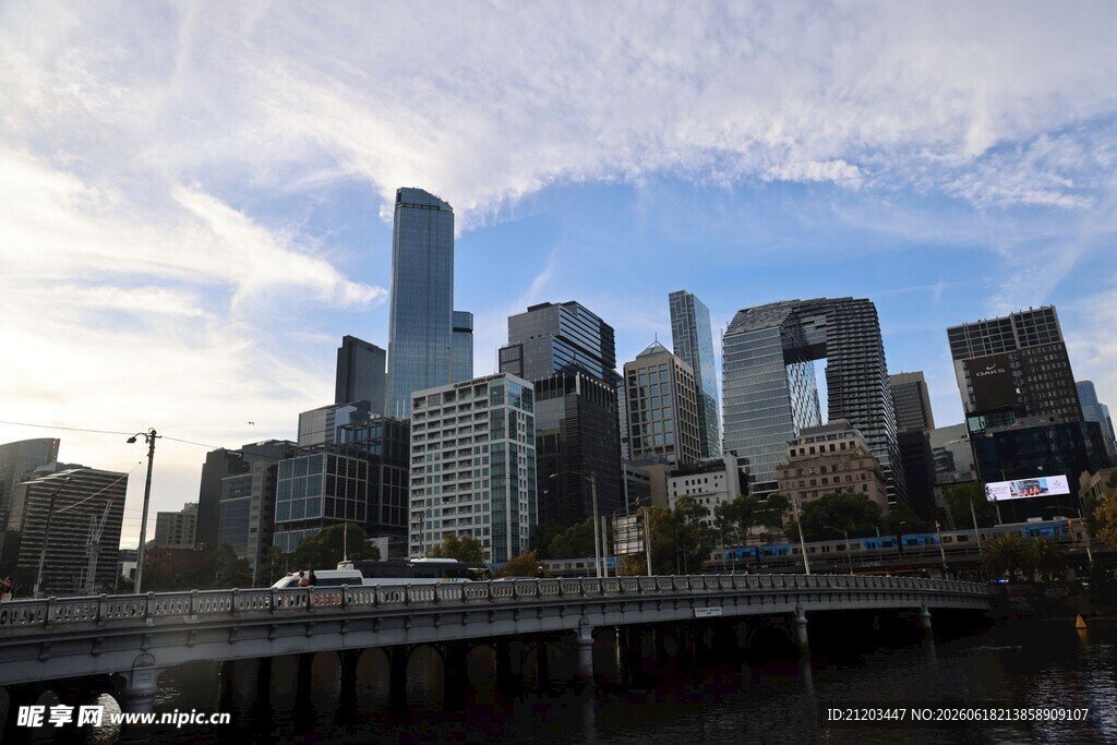 城市天际线现代建筑风景