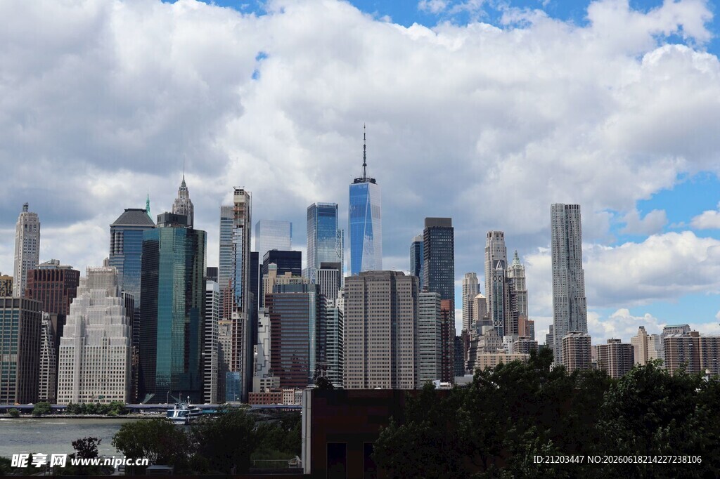 纽约城市天际线壮丽景观