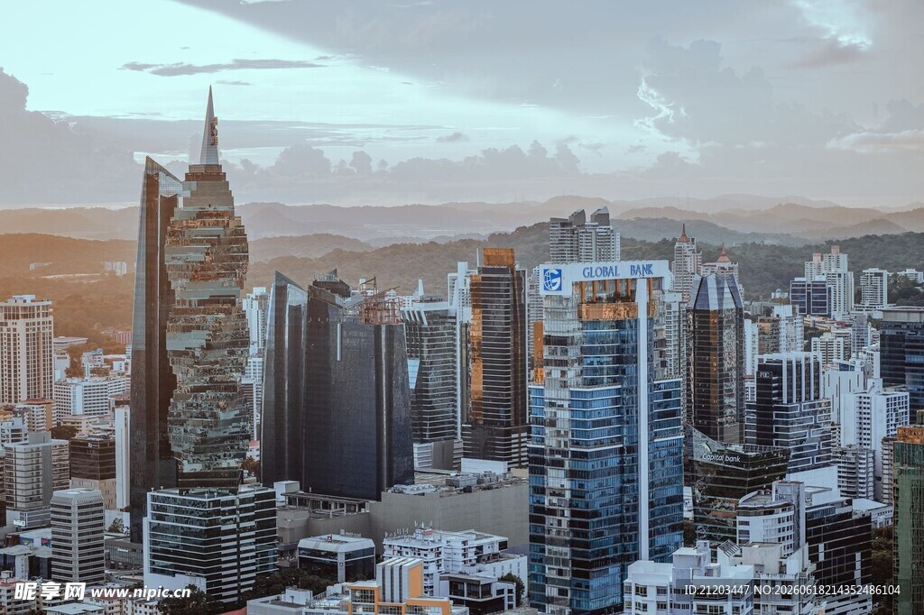 都市天际线繁华建筑景观
