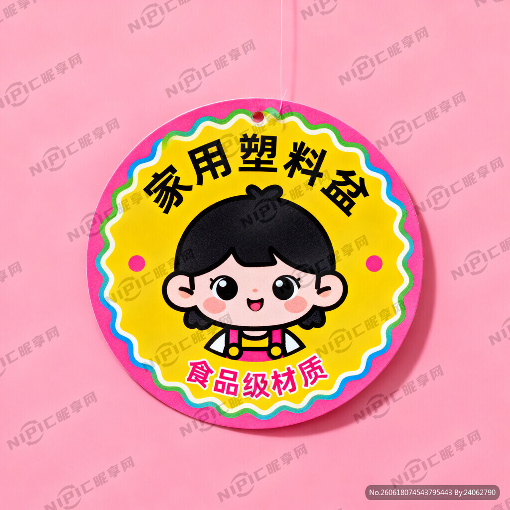 塑料盆标签 要圆形 带卡通人物