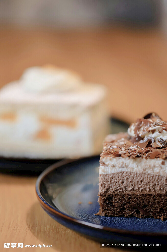 美味巧克力蛋糕特写