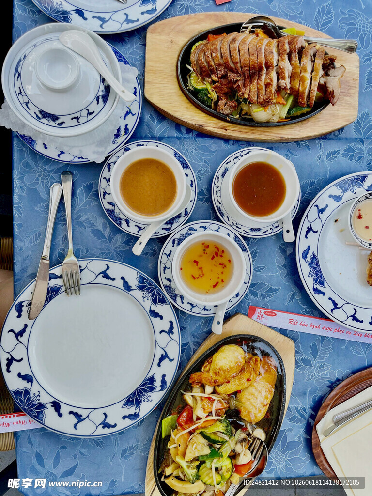 中式精美餐食摆拍