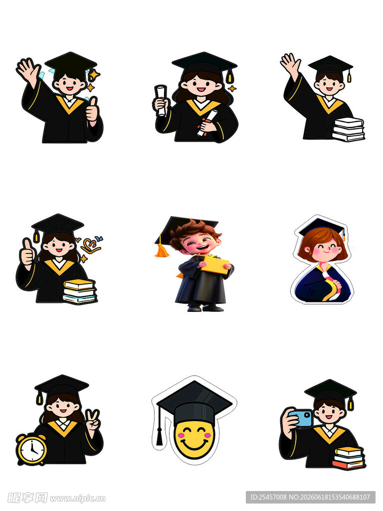 卡通毕业