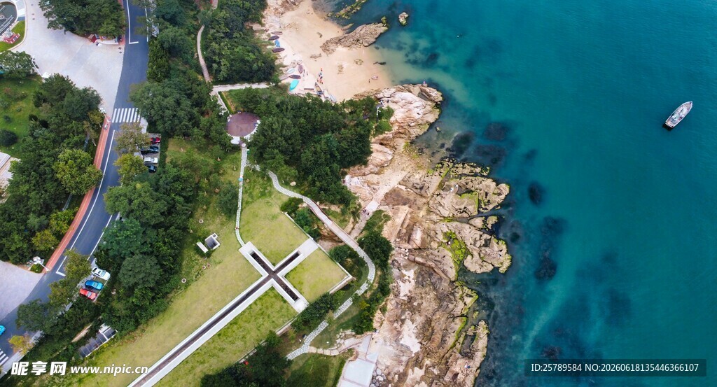 海滨美景俯瞰图