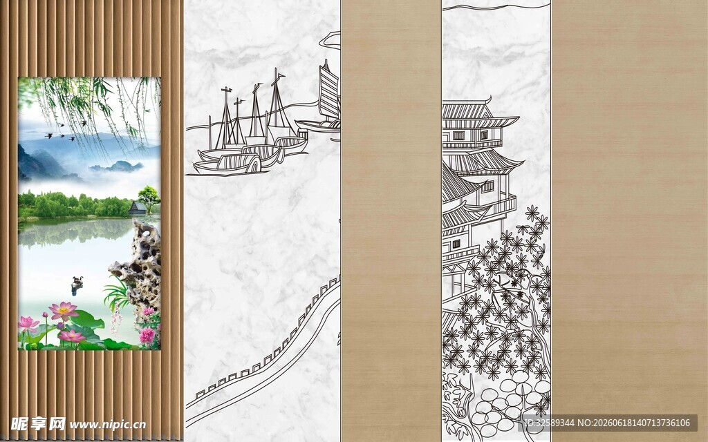中式古风装饰画艺术展示