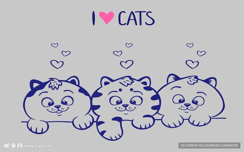 可爱猫咪图案