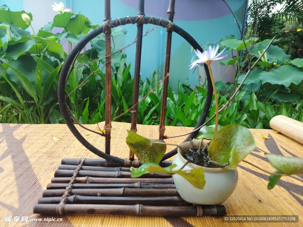 竹制插花摆件