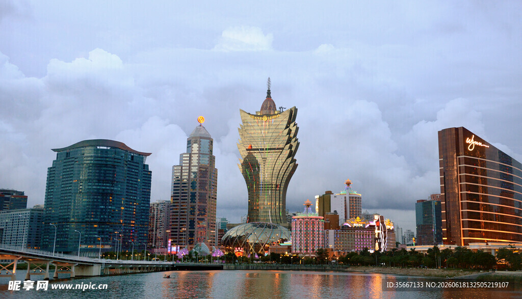 澳门城市天际线景观