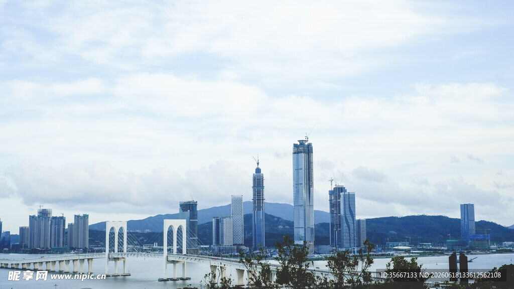 城市天际线现代建筑风光