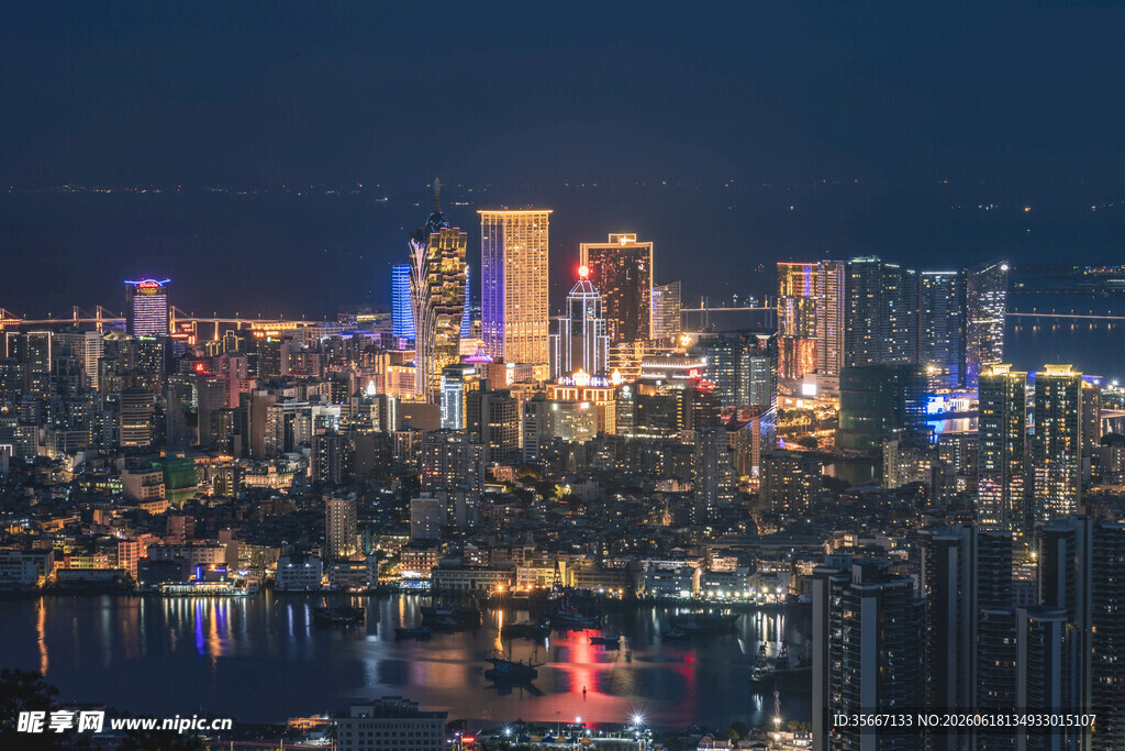 璀璨都市夜景俯瞰
