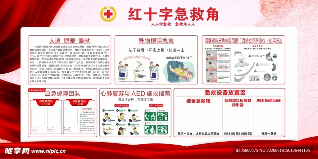 红十字急救角宣传展示